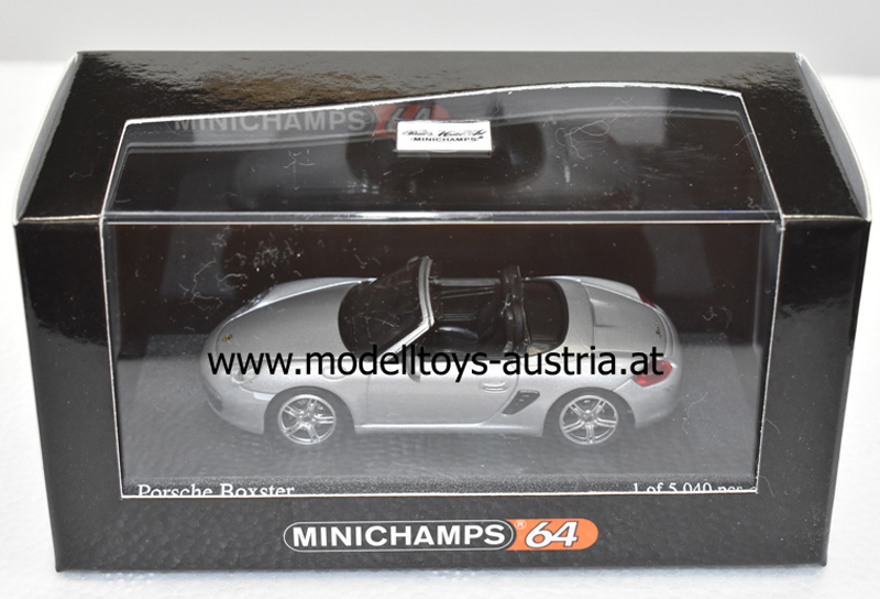 Porsche Boxster 987 Cabriolet 2005 silver metallic 1:64